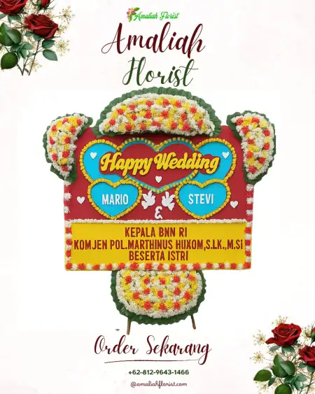 Papan Bunga Pernikahan Nakau
